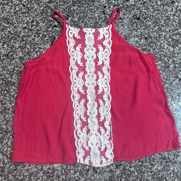 Blue Rain Tops - Blue Rain Lace Tank Top Size Medium